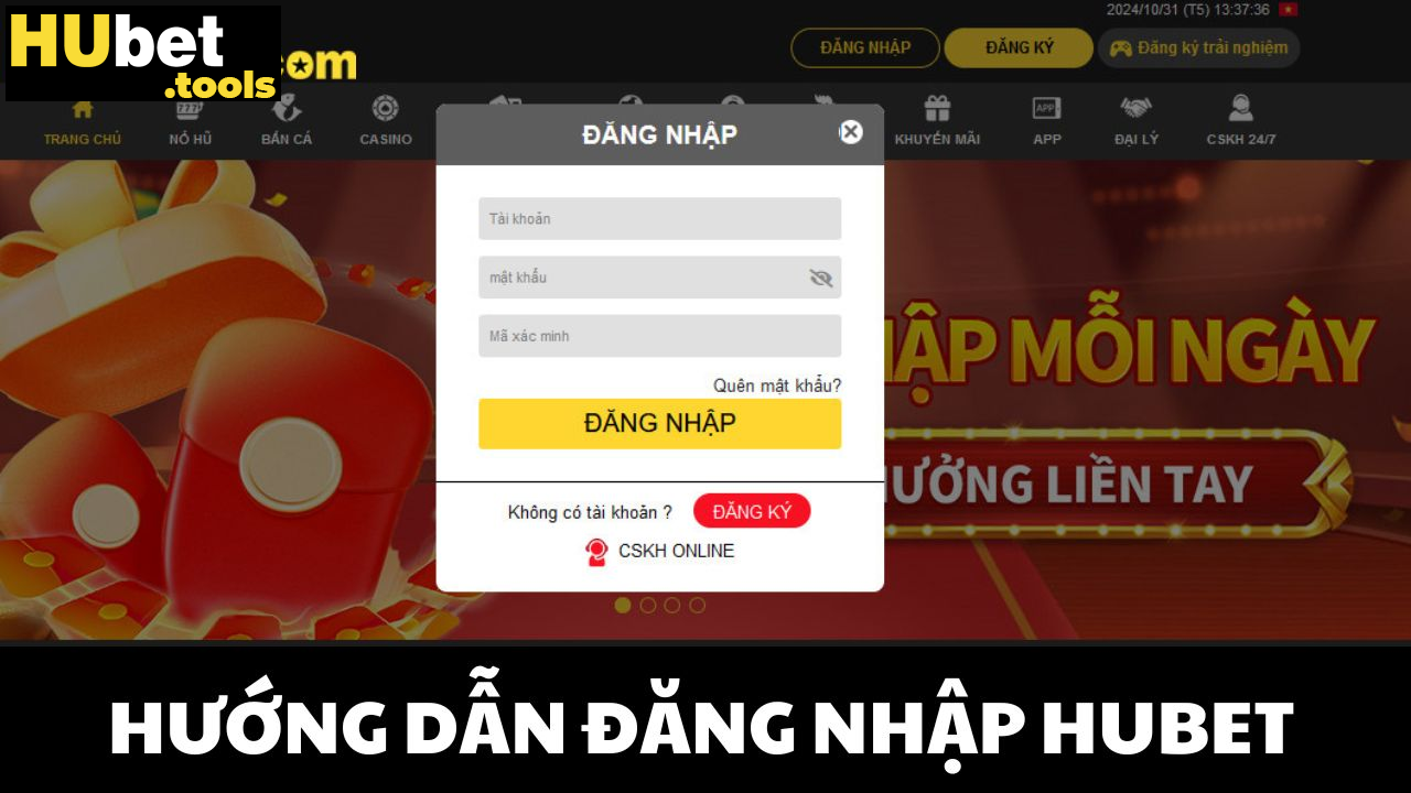 Hướng dẫn đăng nhập HUBET mới nhất, chi tiết A-Z Hướng dẫn đăng nhập HUBET mới nhất, chi tiết A-Z